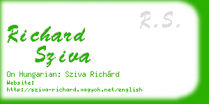 richard sziva business card
